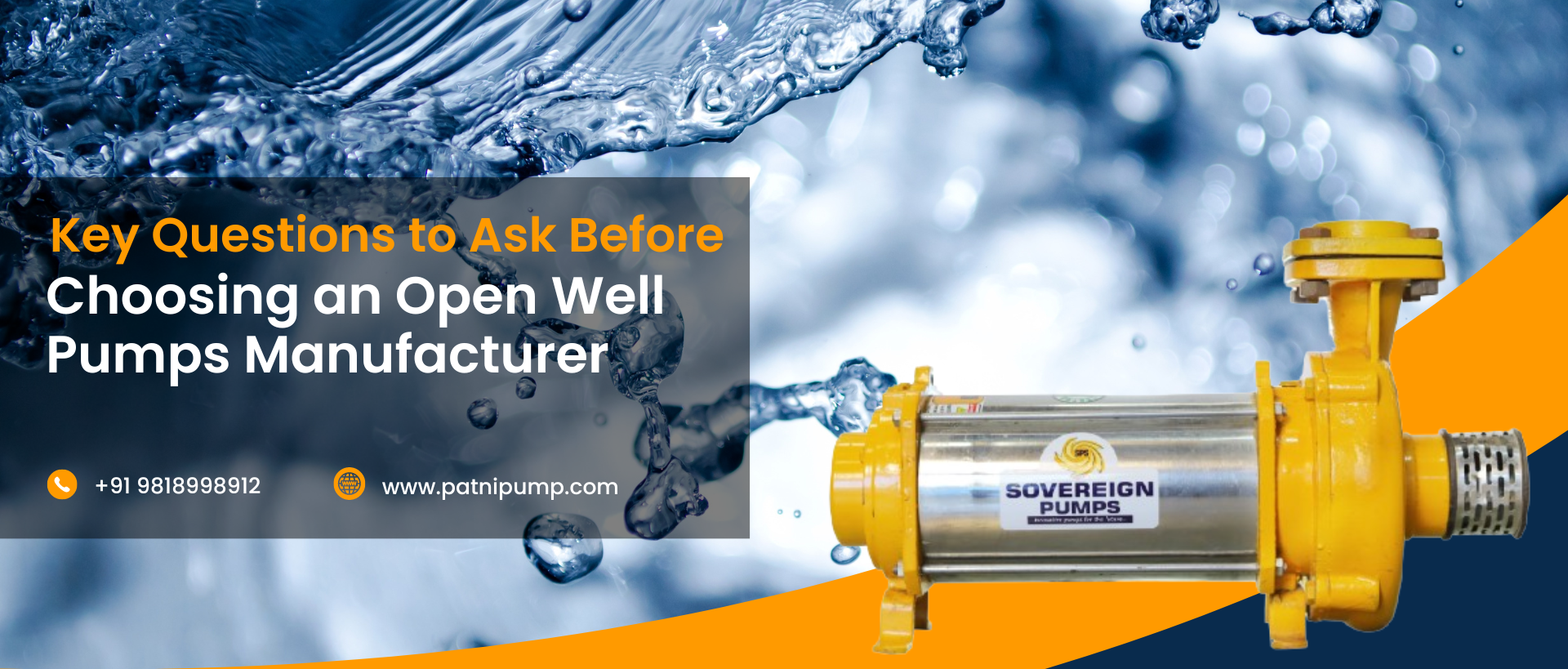 Key Questions to Ask Before Choosing an Open-Well Pump Manufacturer